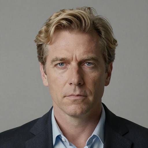 Serious Portrait of a Middle-Aged Man