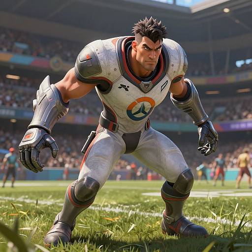 Mercy Overwatch as Football Player