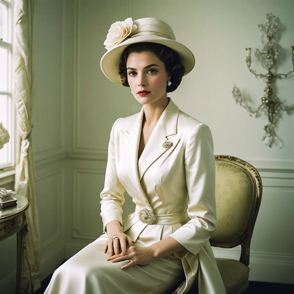 Elegant Vintage Socialite in Glamour Shoot