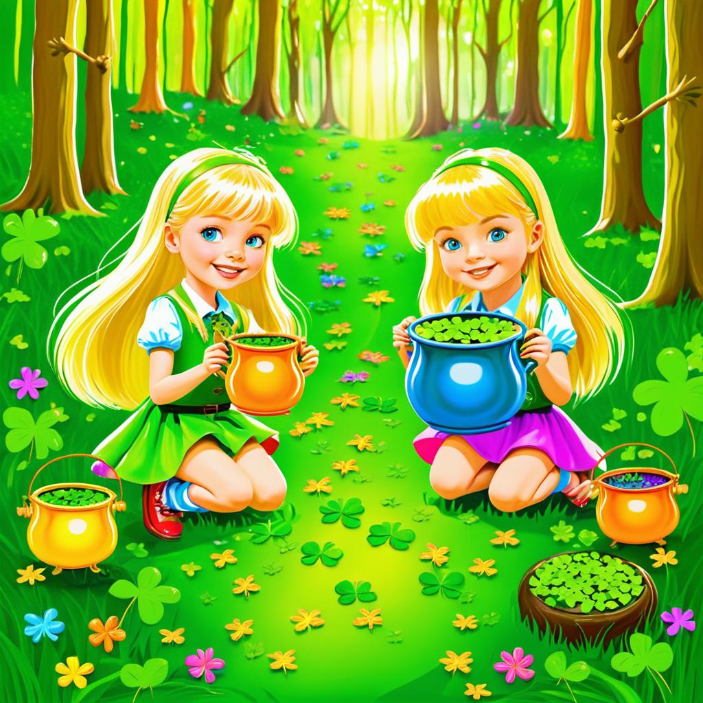 Whimsical Forest Adventure of Young Girls