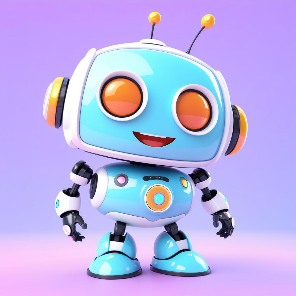 Jolly Kawaii Robot 3D Animation