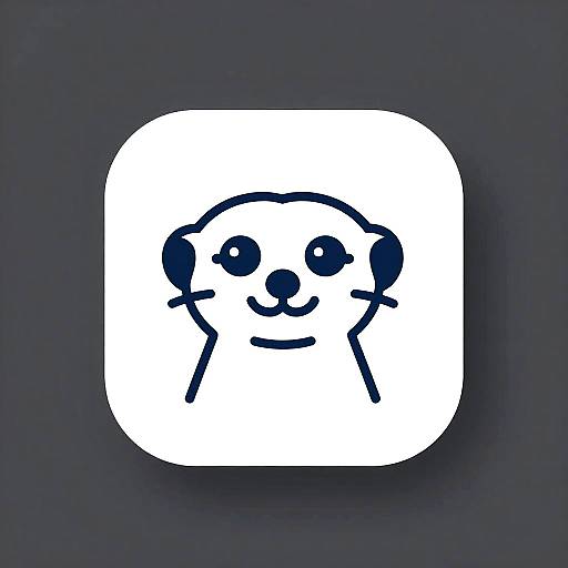 Minimalist Meerkat Face Logo