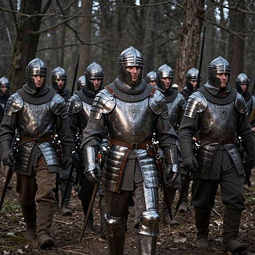 Medieval Armor-Led Soldiers in Battle