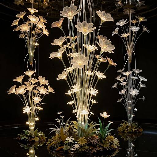 Upside-Down Glass Trees on Floating Islands