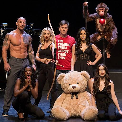 Theatrical Group Portrait with Quirky Characters