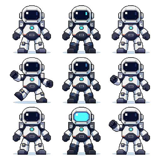 Futuristic Space Explorer Sprite Generator