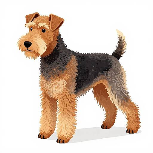 Charley Harper Style Airedale Terrier