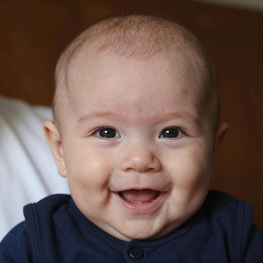 Adorable Smiling Baby Close-Up Shot