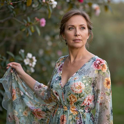 Serene Double Exposure Garden Portrait