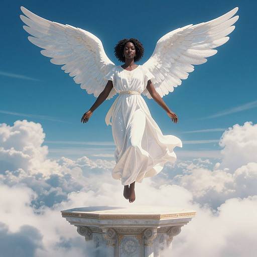 African Angel Ascending from Olympus