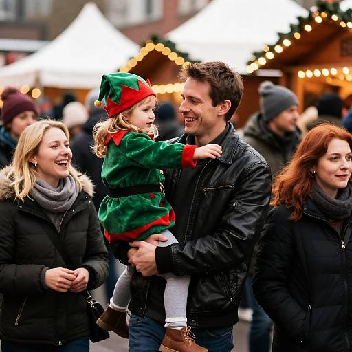 Joyful Moments at a Christmas Market