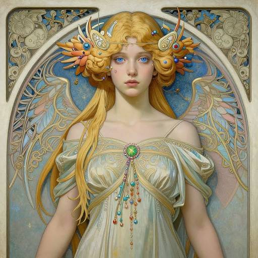 Angelic Goddess with Brain-Computer Interface