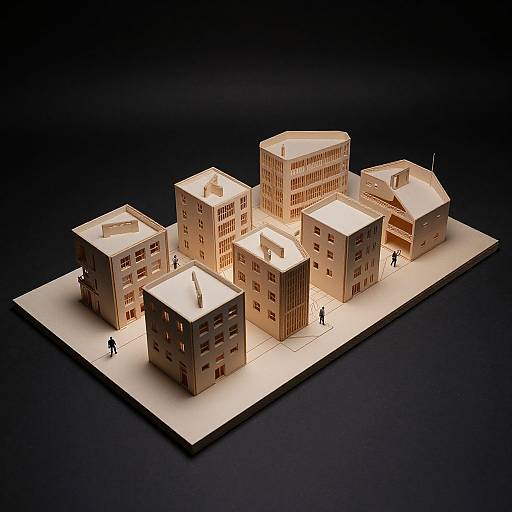 Isometric Architectural Model of Social Housing