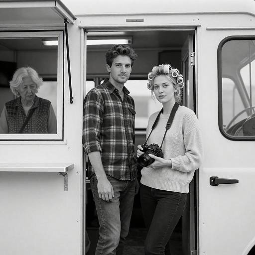 Candid Moment at a Food Truck