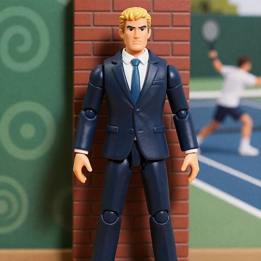 Dynamic 4D Man Action Figure Scene