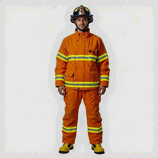 Realistic Firefighter Portrait in Costume