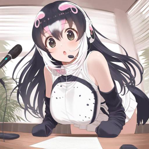 Illustration of African penguin (kemono friends), kemono friends in the style of Throtem