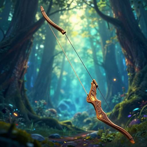 Intricately Carved Fantasy Longbow