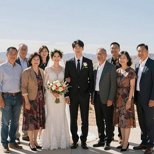 Elegant Outdoor Wedding in Desert Landscape