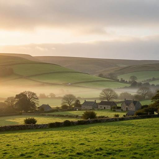 Serene England Countryside at Dawn
