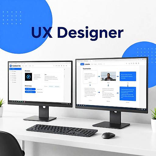 Modern UX Designer Workspace Banner
