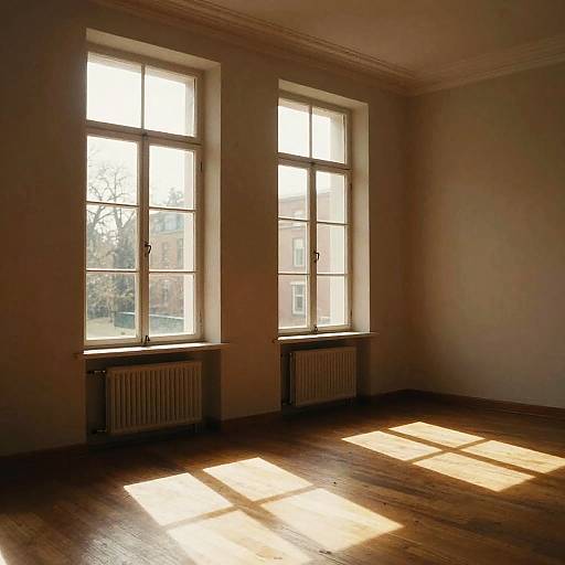 Sunlit Room with Dramatic Shadows