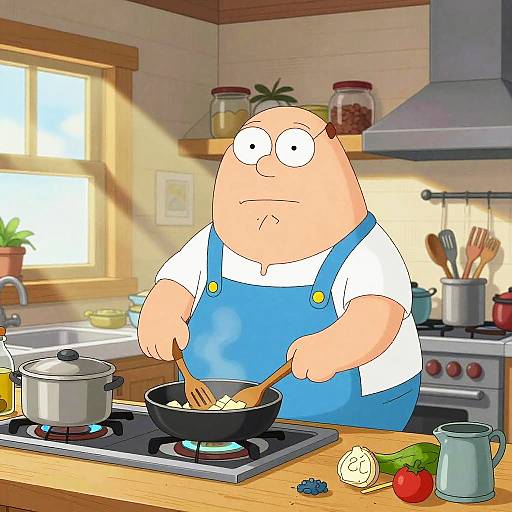 Lean Peter Griffin Cooking Cartoon