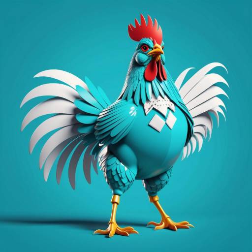 Freddie Mercury Inspired Cartoon Chicken Freddie Mercury Inspired Cartoon Chicken