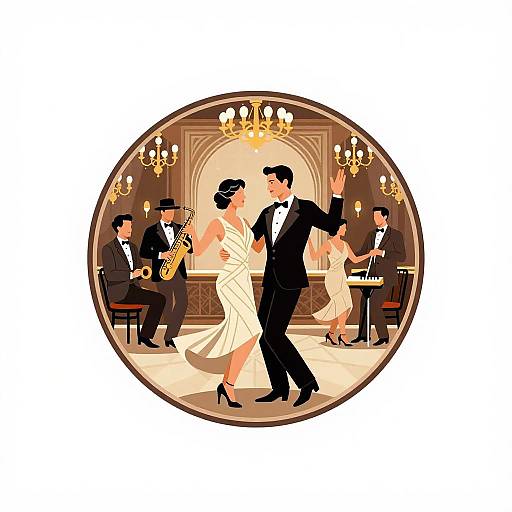 1920s Jazz Band Speakeasy Avatar Design