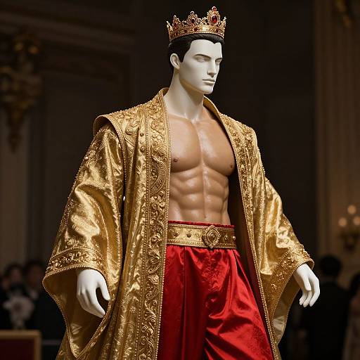 Regal Mannequin in Gold Robe