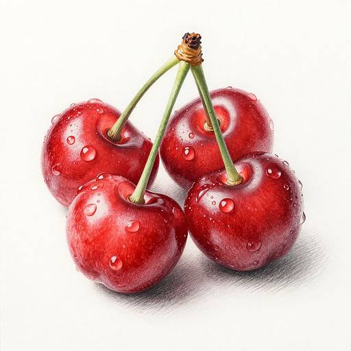 Photo Realistic Graphite Cherry Drawing