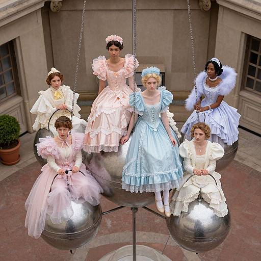 Futuristic Victorian Models in Pastel