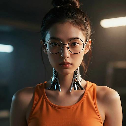 Cinematic Cyberpunk Portrait of Female