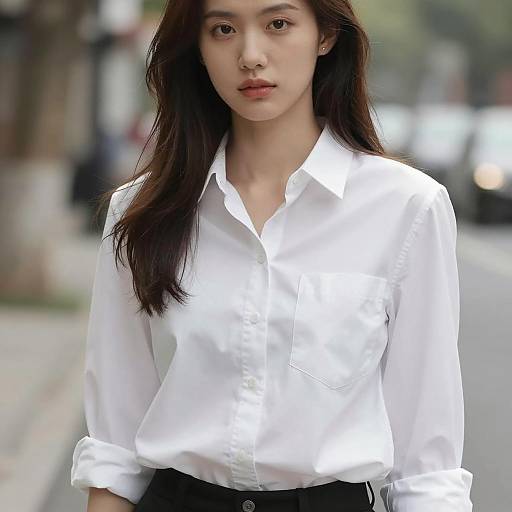 Photorealistic Asian Girl Outdoors