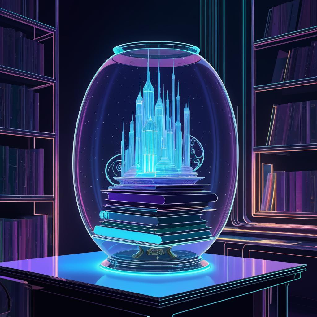 Enchanted Books in Glass Vase Artwork