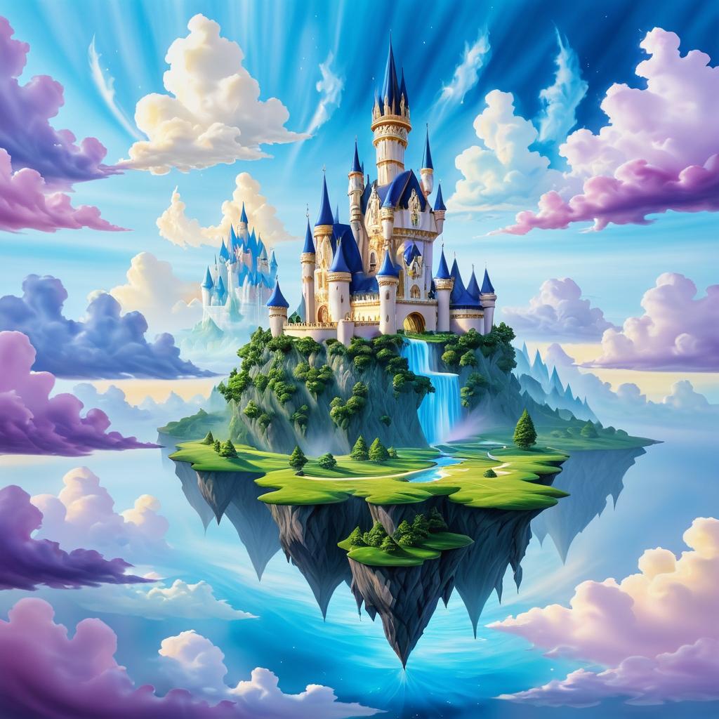 Floating Castle in Enchanted Skies