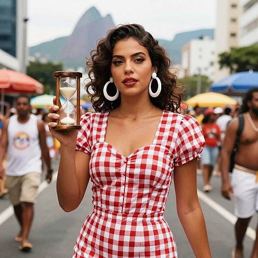 Retro Hourglass Woman at Rio Parade