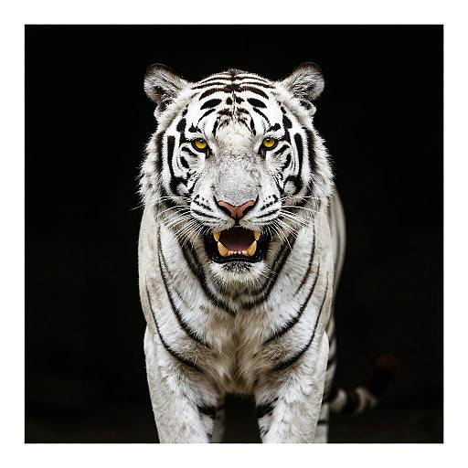Fierce White Tiger Portrait