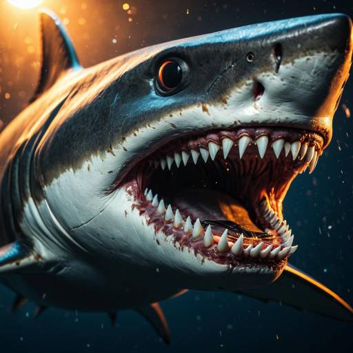 Lovecraftian Horror Shark with Multiple Rows of Teeth