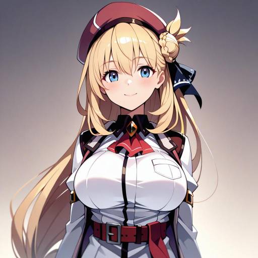 Illustration of Agnes claudel, eiyuu densetsu in the style of Fuukadia (narcolepsy)