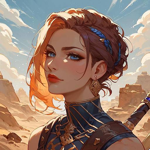 Desert Portrait of Solo Figure