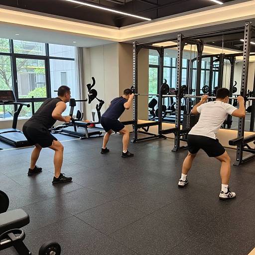 Group Personal Training in Modern Gym