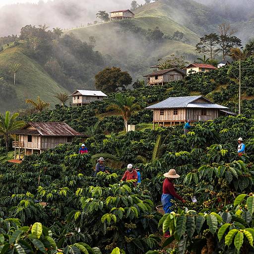 Misty Dominicana Mountain Coffee Scene