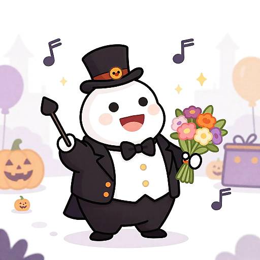 Gentle Skeleton Band Leader, Pastel Parade