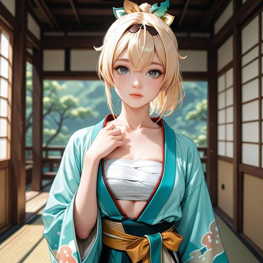 Blonde Virtual YouTuber with Heart Pupils