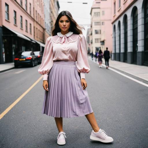 Chic Urban Style: Blush and Lavender Outfit