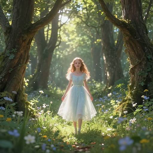 Mystical Fairy in Enchanted Forest