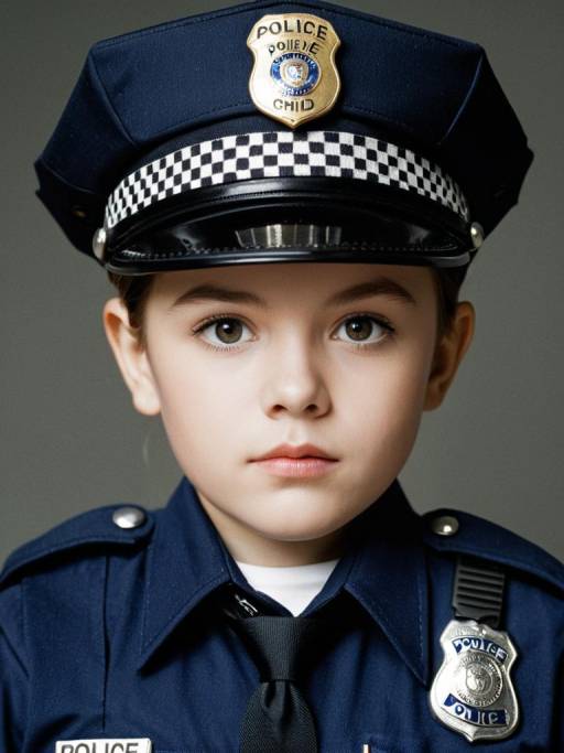 Child in Police Officer Costume