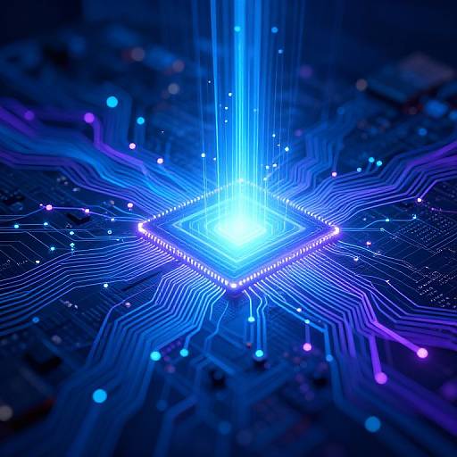 Radiant Light Beams on Circuit