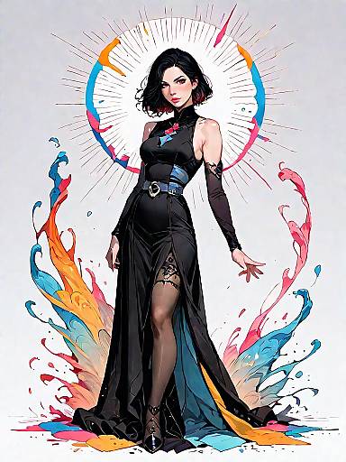 Elegant Evening Wear Fashion Illustration